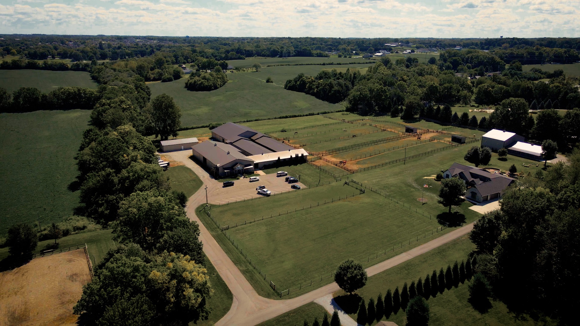 Aerial view of The Stables at Bay Horse Inn