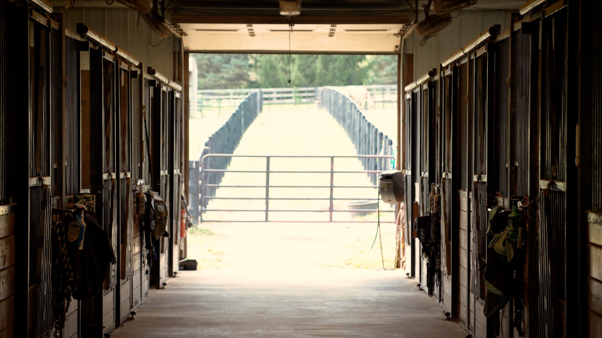 Stable aisle interior